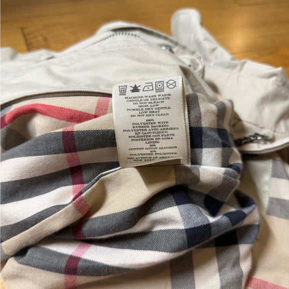 Authentic Burberry London Trench Coat Hooded Nova Check Lining Size 2R Vintage - Picture 10 of 13